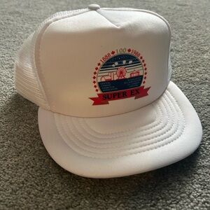 Vintage 1988 Super Ex White Trucker Hat